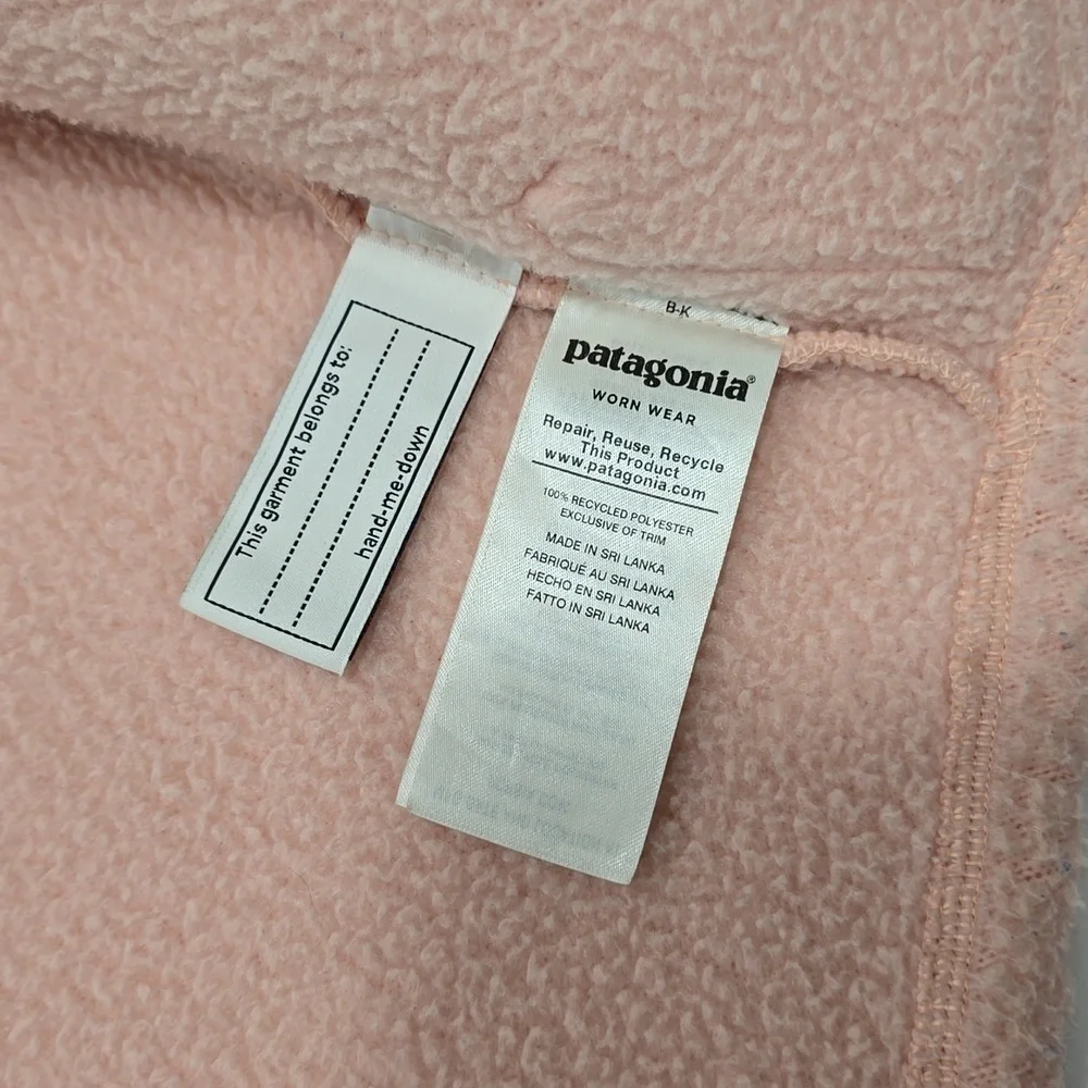 Patagonia Light Pink Retro Sherpa Hoodie Size 5T - Picture 3 of 9